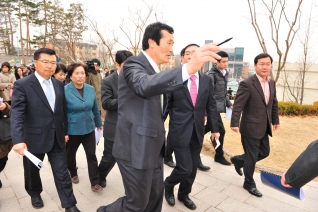 현장시장실 김포가압장부지 도석관건립 현장방문 대표이미지