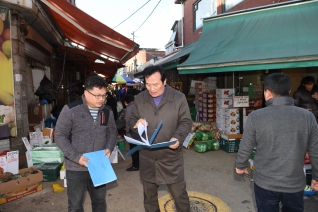 신월3동 골목시장 비가리개 설치 현장 대표이미지