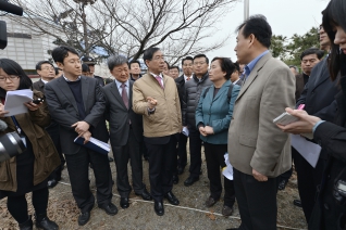 현장시장실 김포가압장 도서관건립 현장방문 대표이미지